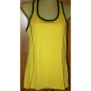 2 Women's Tank Top Set of Two Derek Heart Turquoise Yellow Size Med NWT w/ Bra